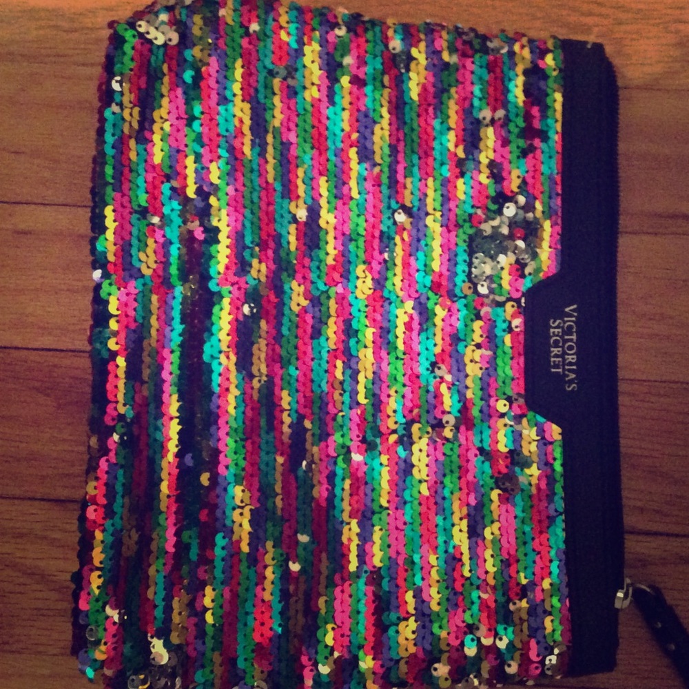 Victoria secret sequined makeup case
